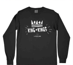 black sweatshirt saying king of kings